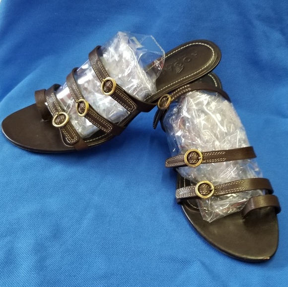 Hogan Brown leather strap sandals size 8I - Picture 7 of 8
